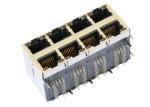 B59(36-05)W-4641-C12 Multi - Port Rj45 2x4 Female Connector With LEDs LPJE47011A