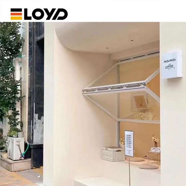 China Soundproof Aluminum Folding Window with 5+18A+5mm Tempered Glass factory