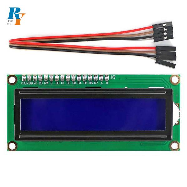 RYP1602A 16x2 Character LCD Display Module STN Blue Transflective Positive