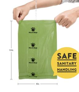 China Fully degradable compostable disposable pet dog waste poop bag with holder factory