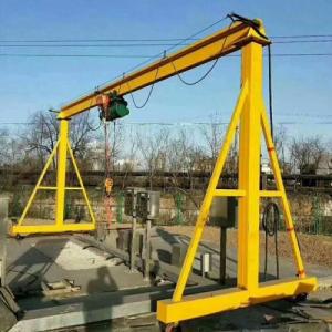 China Customized Frame 3 Ton Portable Gantry Crane Manual Operation Span 2m factory