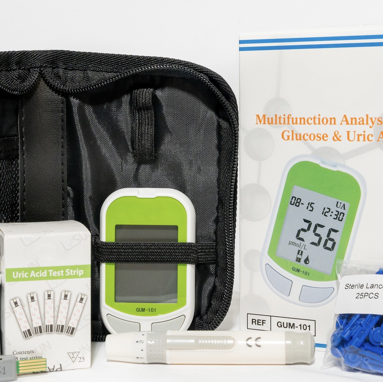 HZ GUM-101: Reliable Blood Glucose/Uric Acid Testing At Your Fingertips