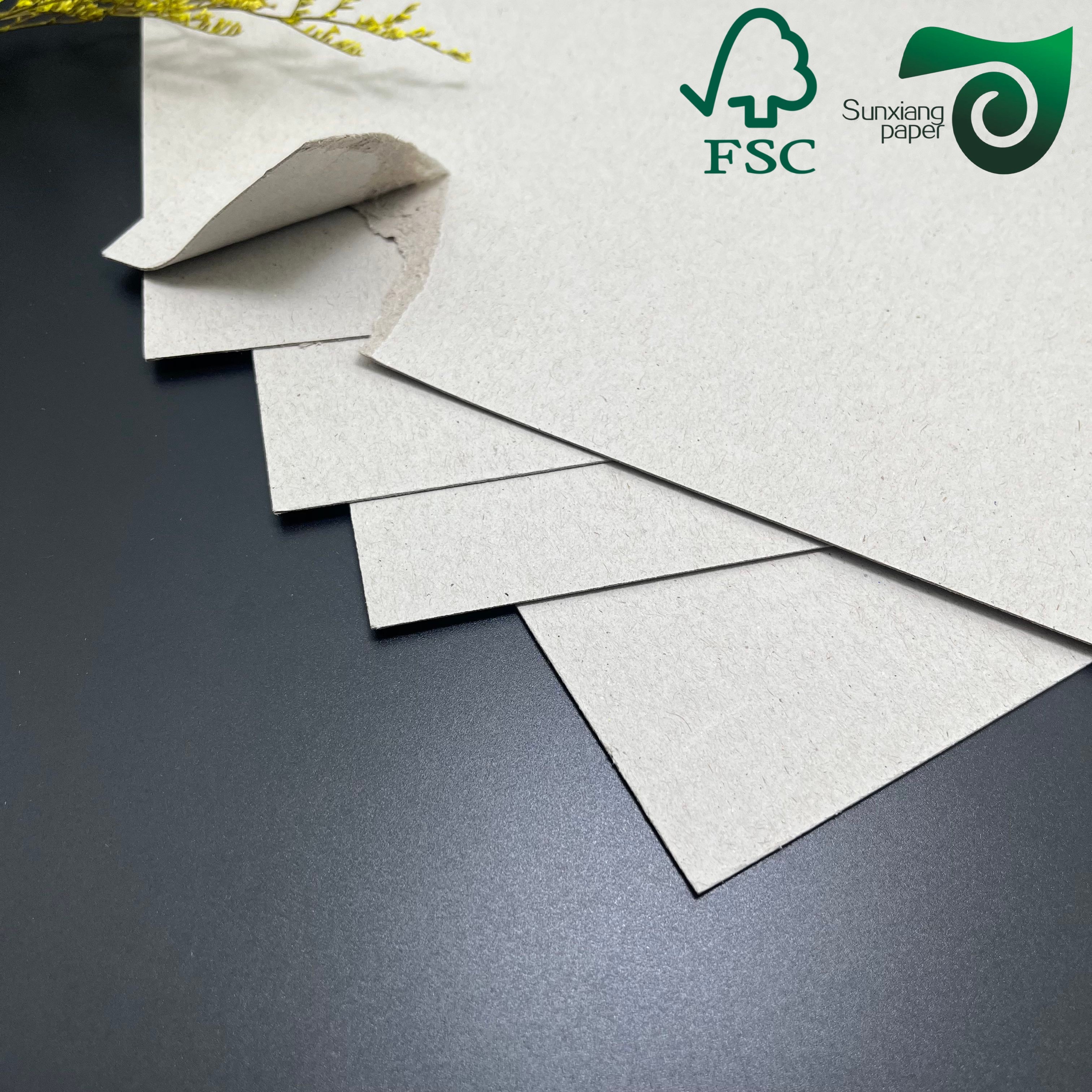 FSC Certified Gray Book Binding Board Kraft Chipboard Paper For Book Covers