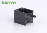 Black Plastic Housing Telephone Jack 6p6c Rj11 Connector