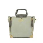 2016 new women's fashion spell color Korean Metal Boston handbag shoulder