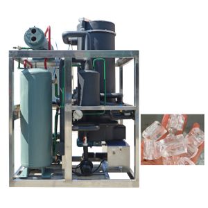 China 1320x1000x1660 mm High Productivity Ice Tube Machine 1 Ton 1000kg Commercial Industrial Ice Making Machine for Business factory