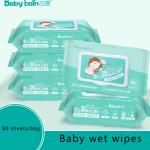 Natural Organic 99% Water Bamboo Fiber Baby Wet Wipes For Sensitive Skin