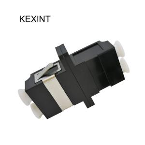 China Duplex Flange Black Fiber Optic Adaptor LC SC , UPC SC Fiber Connector factory