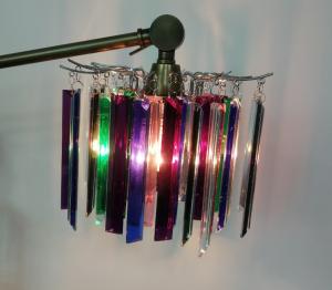 China 250*180MM Acrylic Beaded Pendant Shade DIY Chrome Plated For Frame factory