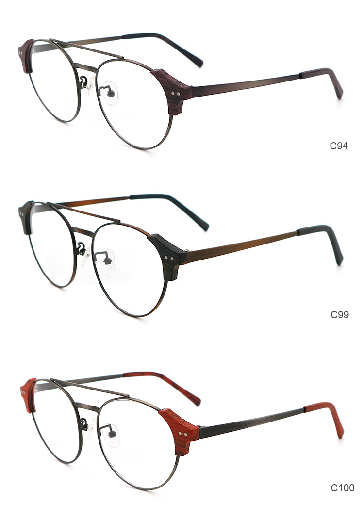 High End Manual Imitation Wood Acetate Optical Frame Eyeglasses