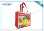 Handle Red 100% Virgin Polypropylene PP Non Woven Shopping Bag Silkscreen