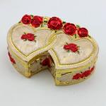 Double Heart Shape Metal Materials Jewelry Bracelet Box