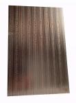 Etched Pattern Antique Stainless Steel Plate Fireproof Bronze Color