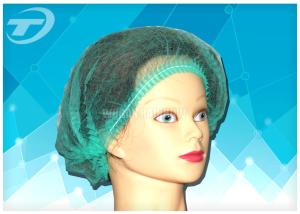 China Nonwoven surgical cap / MOB cap 21 &quot; , green color , ISO and CE certificated factory
