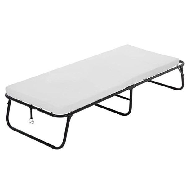 5 Inch Memory Foam Mattress Folding Bed with Portable Metal Frame Bedroom