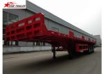 Heavy Duty Long Flatbed Semi Trailer 12R22.5 Radial Tyres For Cargo