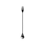 DIY Twisted Cocktail Stirring Spoon Stainless Steel 30cm Black Plated