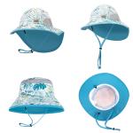 Adjustable 48cm Baby Sun Hat Toddler Swim Beach Pool Cap UPF 50+ Wide Brim