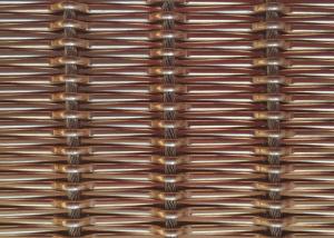 China 12m Architectural Woven Flexible Metal Mesh Fabric Free Oil 1.55mm Rod Pitch factory