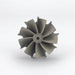 RHF5H Turbine Wheel Shaft For VF34 Inducer 53mm Exducer 40.1mm 9 Blades