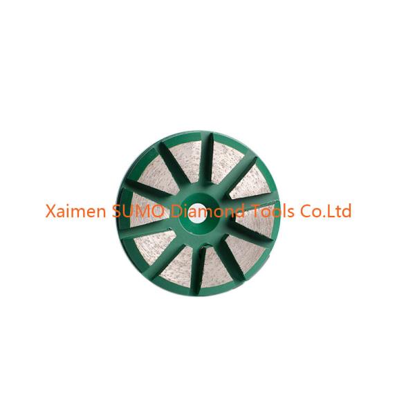 3 inch 10 beveled edge Segments Velcro Backed concrete grinding disc for