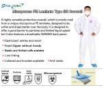 Laboratory Disposable PP Non Woven Coverall With Collar For Cleaning Room