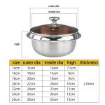 Best Selling Kitchen Pots Multiple Sizes Food Grade 18/8 Stainless Steel Soup