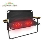 100x40.5x74cm Black Steel Custom Color Folding Double Heated Seat Camping Chair