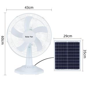 China 6h Charging Polysilicon Solar Electric Pedestal Fan 15W Solar Pedestal Fan factory