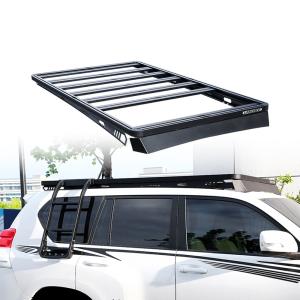 China Durable Black Universal 4X4 Prado Land Cruiser Lc200 Roof Rail Rack Basket for Toyota factory