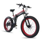 Brushless Geared Folding Fat Tire Electric Bike 750 Watt , OEM Folding Fat Ebike