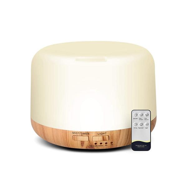 12W Portable Small Size 300ml Wood Grain Ultrasonic Air Humidifier Aroma