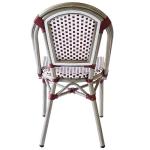 White / Red Rattan Garden Dining Chairs