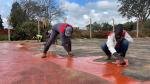 Custom Casting Sandwich System Eco Sports Flooring Athletic Outdoor Rubber