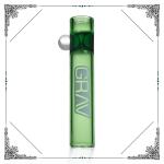 3 Inches Thick Smoking Glass Tube Chillum Mini Pipes with GRAV LOGO