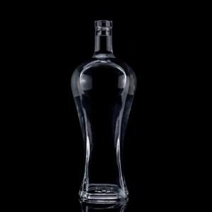 China Clear 200ml 375ml 500ml 750ml Glass Liquor Wine Whisky Vodka Tequila Bottle With Cork factory