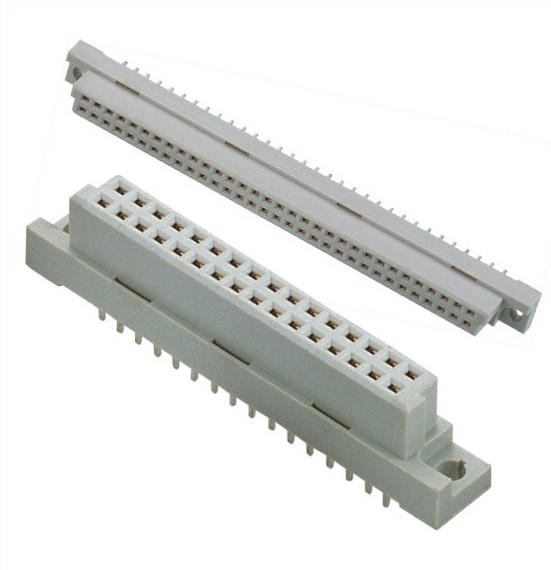 China DIN 41612 3 row 180 degree IDC female european connector with flange din 41612 type connector socket connectors factory