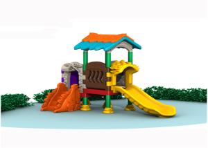 China Tiny Plastic Home Playground Equipment / Plastic Outdoor Slide Set For 1-2 People factory