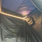 Portable Foldable Camping Shower Tent Awning Toilet Bathing Tent Built-in LED