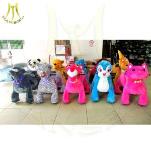 China Hansel happy ride toy animal scooter ride hot in shopping mall kids coin operated game machine walking animal toy factory