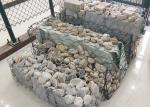 Galvanized Metal Gabion Baskets / Zinc Coated Woven Mesh Gabions Nova-080