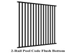 2 rails top and bottom flush upright rails powder coated pool fencing panels
