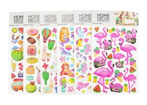 China Puffy 3D Sticker Printing Embossing Decorative For Baby Promotional Gifts factory