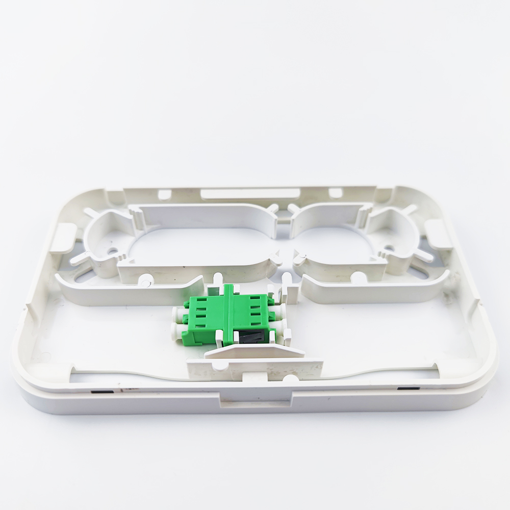 1 Port Gray APC Plastic Fiber Optic Faceplate Socket Panel for Indoor in FTTH Network