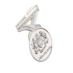 Stainless Steel Engraved Army Pendants Charms Oval Silver Round Badge Pendant