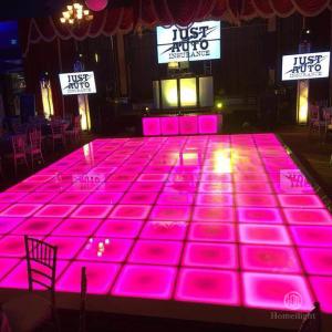 China Portable Toughened Glass Tiles Wireless LED DMX512 Dance Floor for Night Club Events factory
