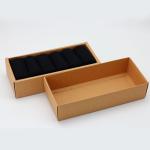 Customized Printing Folding Recycled Kraft Box Rectangle For Jewelry Socks