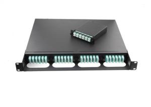 China Black Metal Frame Optical Fiber Patch Panel 96 Core Multimode Black / Beige factory