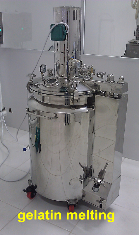 Capsule Gelatin Melting Tank With Bottom RTD Sensor weight gauge , control panel
