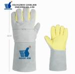 500℃ Heat Resistant Welding Gloves With Cowhide Leather ARAMID Fiber